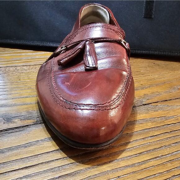 Freeman Mens 9.5M Cognac Brown Leather Loafer Dress Shoe Right Foot Only Amputee - Picture 2 of 6